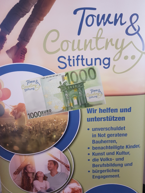 1000,00 Euro Dank der Town&Country Stiftung